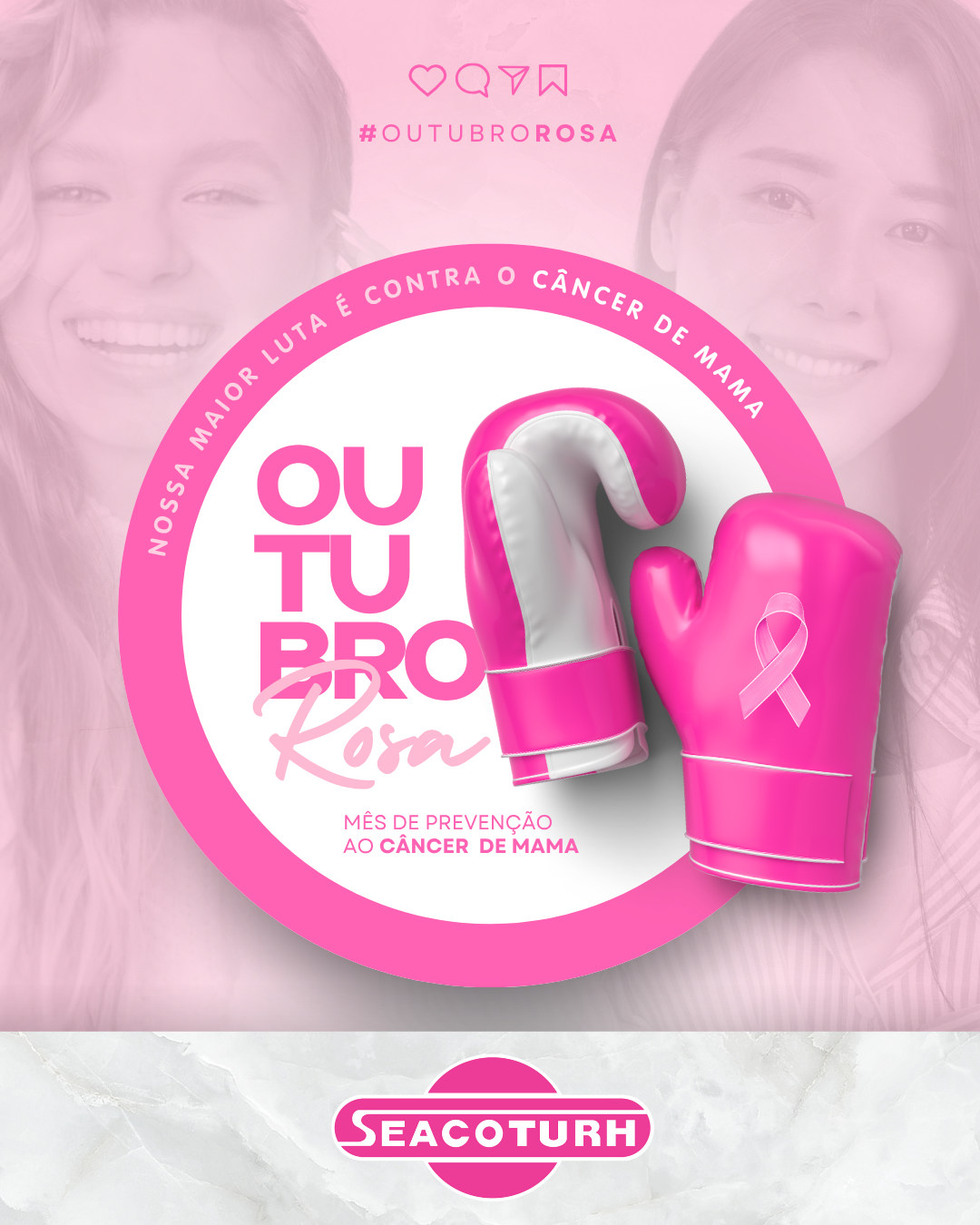 🌸Prevenção que salva vidas: Outubro Rosa no Seacoturh com exames gratuitos para nossas associadas🌸